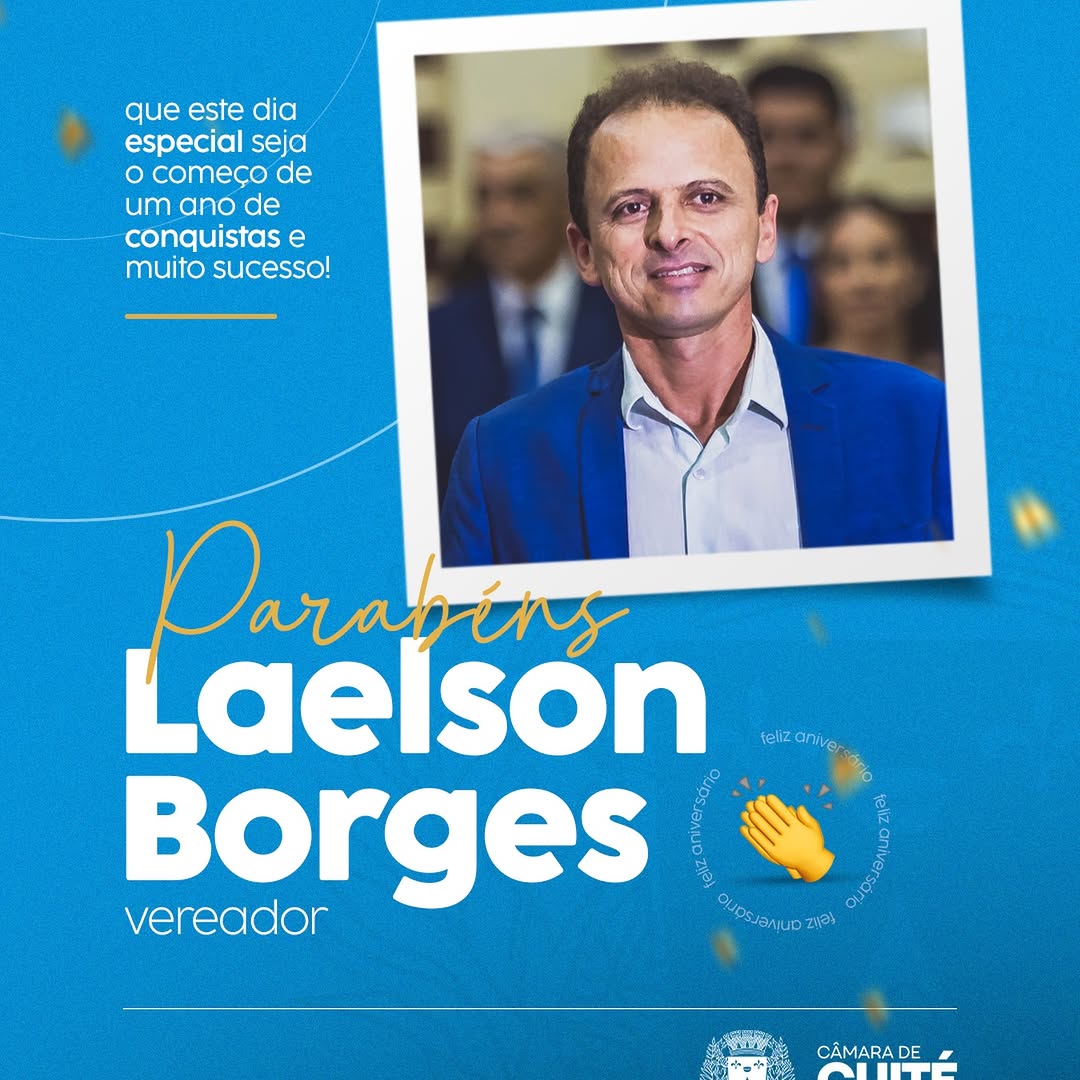 Câmara de Cuité parabeniza vereador Laelson pelo aniversário